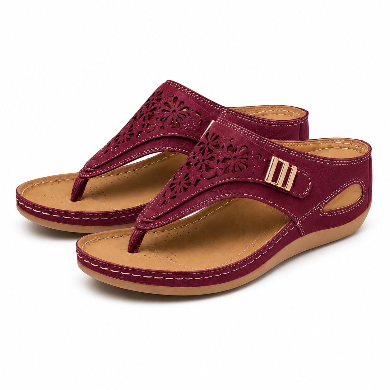 SOLENA™ - Sandales compensées confortables en cuir pour femmes – Élégance et bien-être garantis